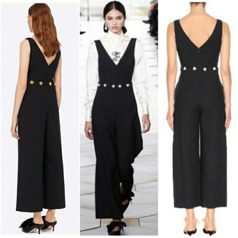 Tory Burch Fremont Stone Embellished-Waist Jumpsuit